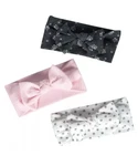 Just Born Baby Girls' 3-pack Organic Lil' Bows Headbands Ultra Soft Pink Gray. Fixed Price $12.99.