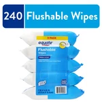 Equate Flushable Wet Wipes Fresh Scent 240 5 Pack Adult Septic Safe New. Fixed Price $9.64.