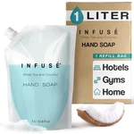Infus 1 Liter Hand Wash Refill Bag For Soap Dispensers Bulk Toiletries .... Fixed Price $27.38.