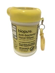Biopure Anti-bacterial Honey Widflower Scent Travel Hand Wipes On Keychain Clip. Fixed Price $3.49.