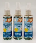 3 New Bath & Body Works Beautiful Day Anti Bacterial Hand Spray Sanitizer Mist. Fixed Price $14.99.