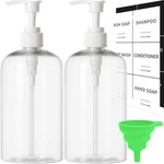 Soap Dispenser With Waterproof Labels, Thickened Plastic Hand .... Fixed Price $13.16.