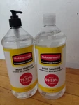 Expired Rubbermaid Hand Sanitizer: Pump Bottle, Gel, 64 Oz Size Aloe & Vit E. Fixed Price $19.99.