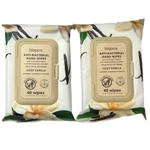 Biopure 2 Pk 80 Total Anti-bacterial Hand Wipes Cozy Vanilla- New. Fixed Price $13.49.