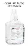 Gojo 1912 Antibacterial Plum Foam Hand Wash (1200 Ml) Exp 12/2026 - New Unopened. Fixed Price $37.79.
