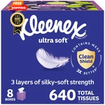 Kleenex Ultra Soft Facial Tissues, 8 Cube 80 Tissues (pack Of 8), White. Fixed Price $31.99.