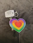 (1) Bath & Body Works Rainbow Heart Pocketbac Gel Holder W/ Clip. Fixed Price $10.99.
