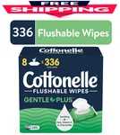 Cottonelle Gentle Plus Flushable Wet Wipes, 8 Flip-top Packs. Fixed Price $18.49.