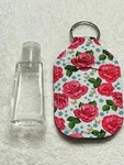 Pink & Red Roses Keychain Backpack Reusable Refill Hand Sanitizer Holder Set. Fixed Price $10.95.