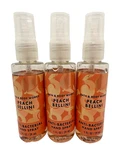Bath & Body Works Peach Bellini Anti-bacterial Hand Sanitizer Spray X3. Fixed Price $24.22.