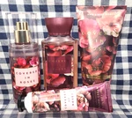 4 Piece New Covered In Roses Travel Set Mist Cream Gel Hand Bath & Body Works. Fixed Price $48.00.