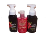 Poinsettia Petals Foaming Soap & Winter Candle Apple Sanitizer Bath Body Works. Fixed Price $24.99.