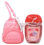 Bath Body Works Pocketbac Hand Sanitizer Gel Holder Pink Rubber Backpack School. Fixed Price $13.26.
