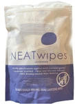 Neatwipes Lavender Hand Sanitizing Wipes, Travel Size, Disposable, Individual. Fixed Price $20.00.