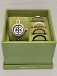 Tory Burch Women's Watch Tbw4029 Gold Mother Of Pearl Dial Interchangeable Bezel. Fixed Price $179.00.