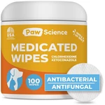 Paw Science Antibacterial & Antifungal Medicated Wipes For Dogs And Cats Pink. Fixed Price $27.11.