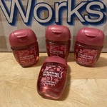 4 Bath & Body Works Strawberry Snowflakes Antibacterial Pocketbac Hand Gel. Fixed Price $15.99.