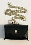 Bath & Body Works Pocketbac Black Sanitizer Holder Sleeve With Gold Chain. Fixed Price $5.00.