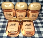5-pack New Sunny Coconut Pocketbac Sanitizers 1 Oz Bath & Body Works. Fixed Price $26.00.
