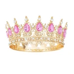 Feltent Pink Crown For Women Crystal Tiara And Queen Wedding .... Fixed Price $14.90.