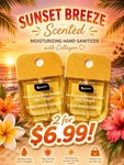 B.pure Sunset Breeze Moisturizing Scented Hand Sanitizer W/ Collagen 1.15 Fl Oz. Fixed Price $6.99.