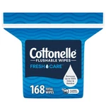 Cottonelle Fresh Care Flushable Wet Wipes, Adult 168 Wipes (pack Of 1), White. Fixed Price $10.43.