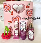 Bath & Body Works Sweetheart Cherry Set/hand Cream/mist/pocketbac Holder/cream. Fixed Price $39.99.