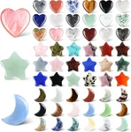 Nuenen 54 Pcs Worry Stones Bulk Heart Moon Star Natural Crystal Vivid Color. Fixed Price $28.88.
