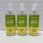 Bath & Body Works Set Of 3x - Cucumber Melon Anti-bacterial Hand Spray 3 Oz. Fixed Price $26.47.