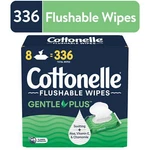 Gentle Plus Flushable Wet Wipes, 8 Flip-top Packs. Fixed Price $16.76.