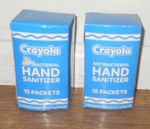 Crayola Two Packs Of 15 Each Antibacterial Hand Sanitizer Wipes. Fixed Price $6.50.