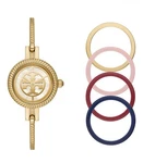 Tory Burch Tbw4029 Reva Ivory Dial Gold Tone Stainless Bangle Women S Watch. Fixed Price $199.99.