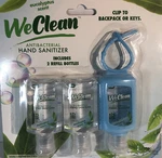 Hand Sanitizer Weclean Eucalyptus Scent 3ea 2.03 Oz Travel Blts W Holder-ship24h. Fixed Price $11.88.