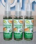3-pack New Cucumber Melon Hand Spray Sanitizer 1 Oz Bath & Body Works. Fixed Price $24.99.
