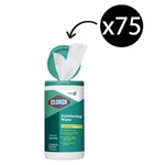 Clorox Disinfecting Wipes Item #15949 75-count Canister, Fresh-scent.. Fixed Price $10.25.