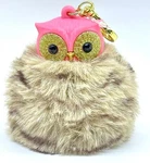 Bath & Body Works Pink Owl Pom Fuzzy Pocketbac Hand Sanitizer Clip Holder. Fixed Price $15.99.