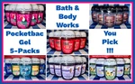 Bath Body Works 1 Oz Pocketbac Gel Hand Sanitizer Lot Of Five T-z. Fixed Price $29.95.