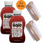 Gojo Cherry Gel Pumice Hand Cleaner 2 Bottles 10 Oz Ea + Sparklen Nail Brushes. Fixed Price $25.49.