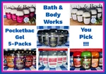 Bath Body Works 1 Oz Pocketbac Gel Hand Sanitizer Lot Of (5) Five N-s. Fixed Price $39.95.