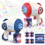 2 Bubble Gun For Kids, Light Up Machine Toddlers, 8 Hole Blower With. Fixed Price $34.99.