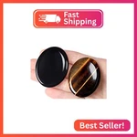 Qinjiejie 2pcs Thumb Worry Stone For Anxiety Tiger's Eye Obsidian Healing Crysta. Fixed Price $18.31.