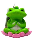 Bath & Body Works Meditating Frog Light Up Pocketbac Holder Case Clip Keyring. Fixed Price $14.95.