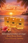 Lot Of 3 B-pure Moisturizing Hand Sanitizers With Collagen- Sunset Breeze Scent. Fixed Price $11.69.