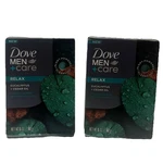 Dove Men + Care Bar Soap Relax Eucalyptus & Cedar Oil 5 Oz Each Cleansing 2 Pk. Fixed Price $16.99.