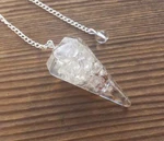 Orgone Clear Quartz Gemstone Faceted Orgonite Pendulum. Fixed Price $6.49.