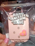 B.pure Hand Sanitizer Charm Case Pink Silicone Keyring Holder. Fixed Price $5.99.
