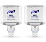 2 Refill Purell Advanced Hand Sanitizer Gel Fragrance Free San Es8 1200ml. Fixed Price $22.00.