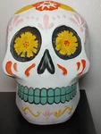 Sugar Skulls Day Of The Dead Resin Skull Head Hand Painted By Ashland Los Muerto. Fixed Price $12.95.