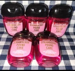Bath And Body Works 5-pack Strawberry Pound Cake Pocketbac Hand Gel Sanitizers. Fixed Price $15.50.