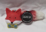 Bath & Body Works Light-up Fancy Fox Pb Holder Silver Clip-on Furry Tail W/ Bow. Fixed Price $31.20.